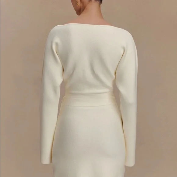 Meshki Cream Long Sleeve Dress - Picture 2 of 5